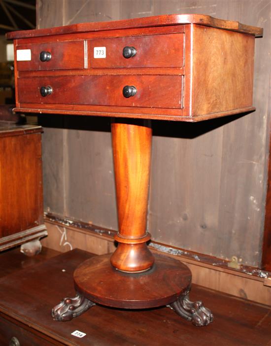 Victorian mahogany work table